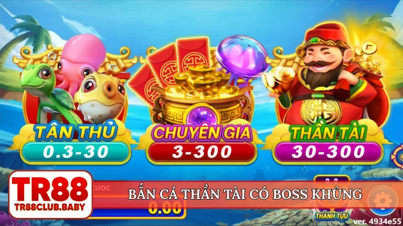 Bắn cá Thần Tài có boss khủng