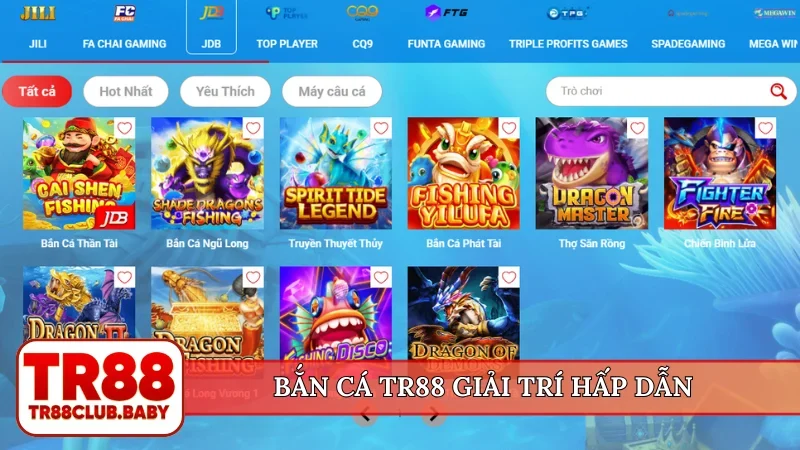 Bắn cá TR88 giải trí hấp dẫn