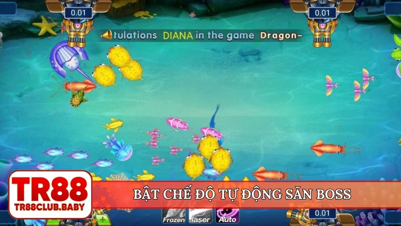 Bật chế độ tự động săn boss