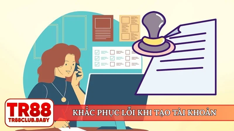 Khắc phục lỗi khi tạo tài khoản